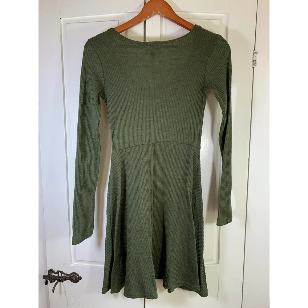 Angie Ribbed Knit Long Sleeve Dress Size Small Punk Grunge‎ Skater Alternative
